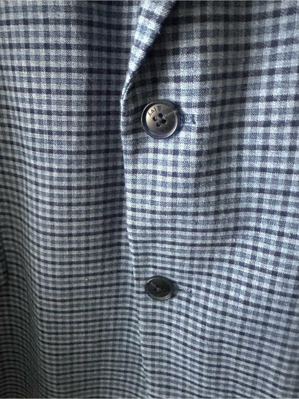 Crown & Ivy Men’s Plaid Button Suit Blazer Blue Size 54R - Picture 3 of 7